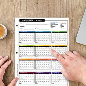 2026 employee attendance calendar template