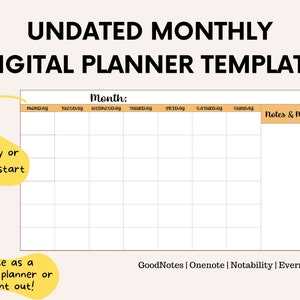 2026 evernote calendar template