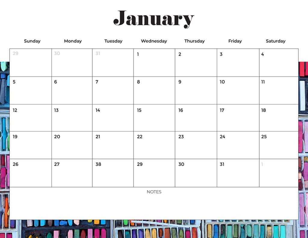 2026 monthly calendar template with holidays