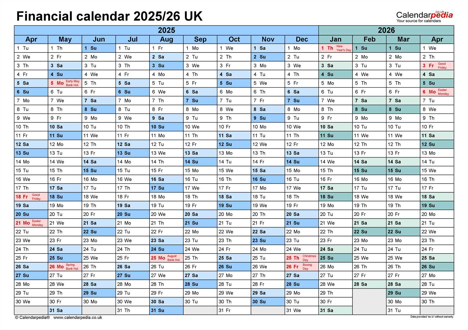 2026 payroll calendar template