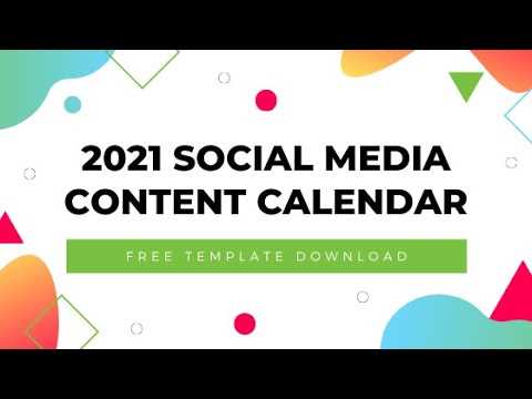 2026 social media content calendar template
