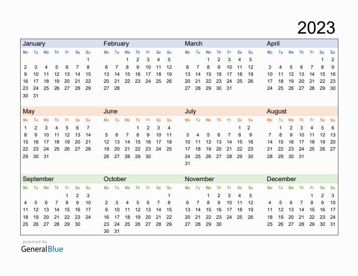 23 24 calendar template