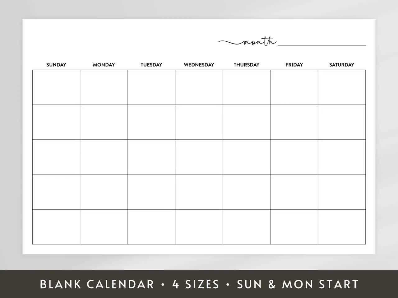 24x36 calendar template