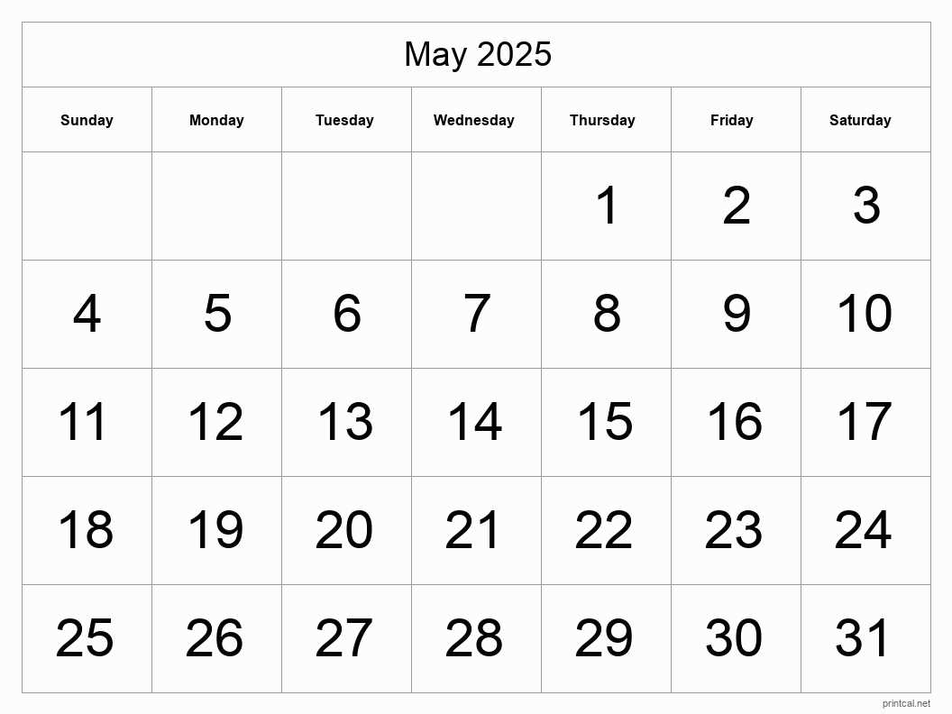 3 month calendar template 2025