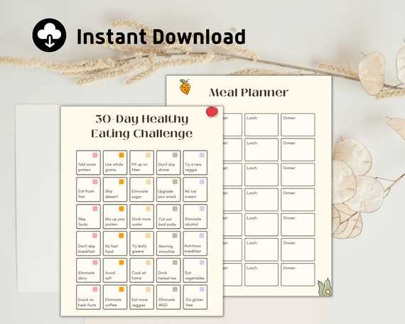 30 day meal plan calendar template