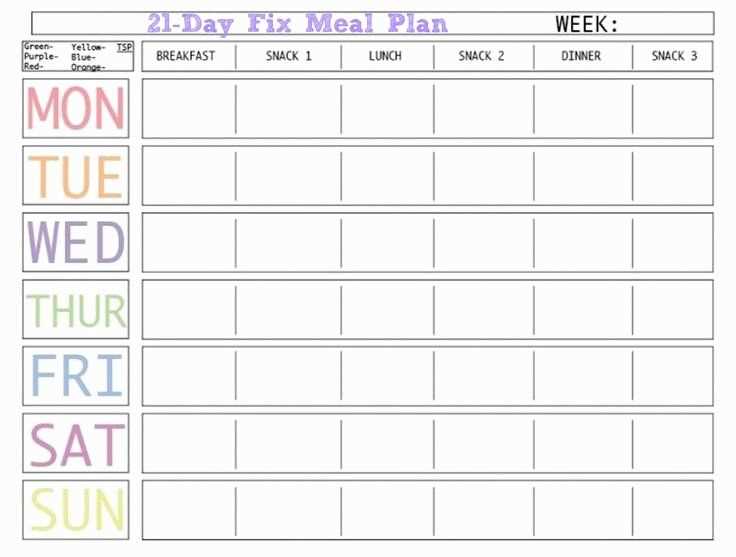 30 day meal plan calendar template