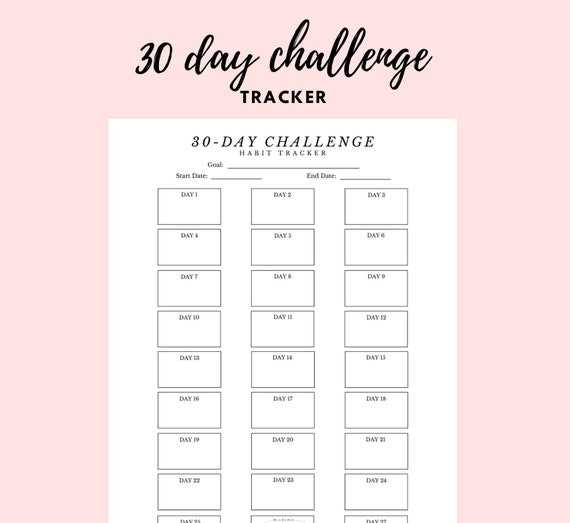 30 day calendar template