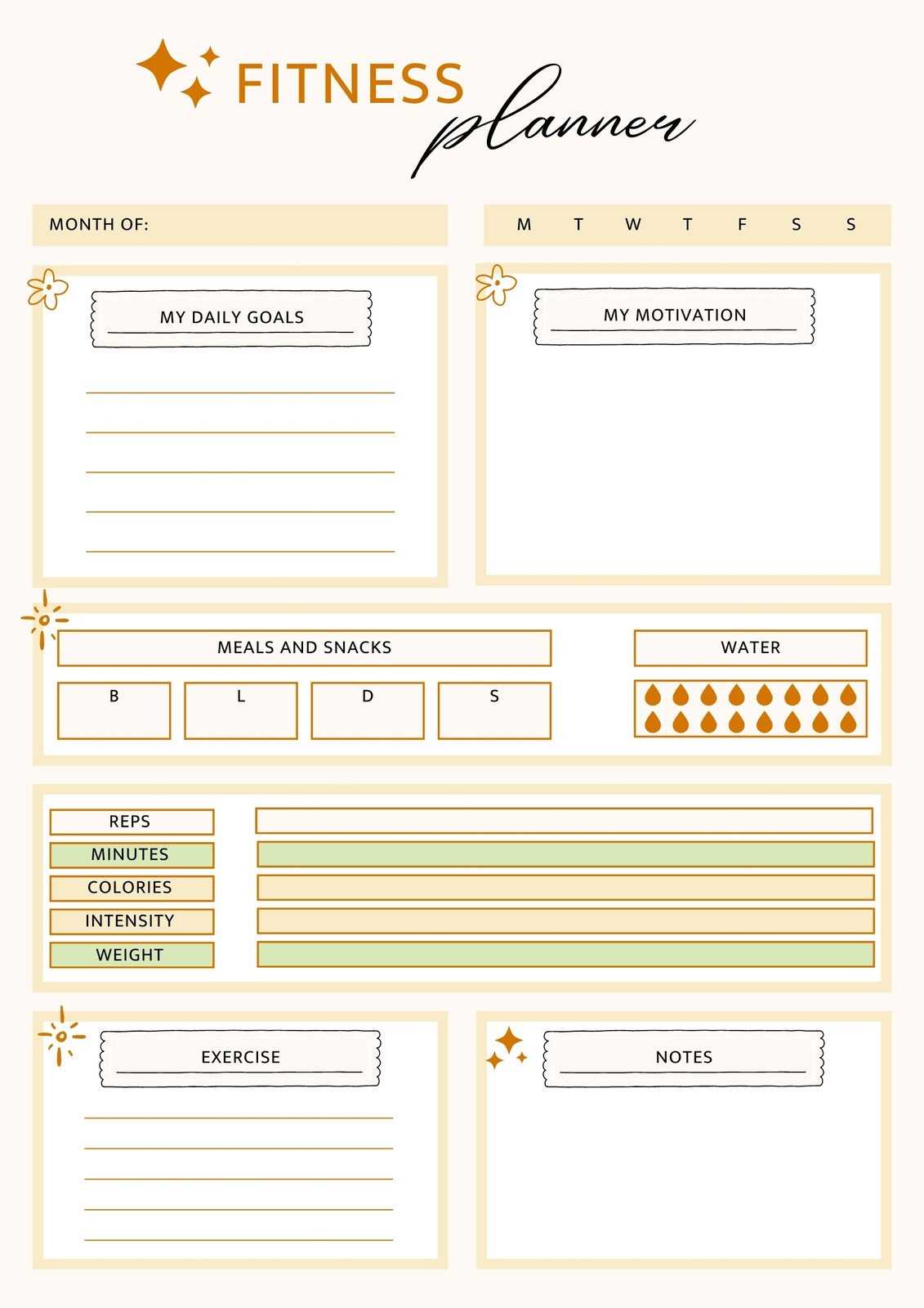 30 day workout calendar template