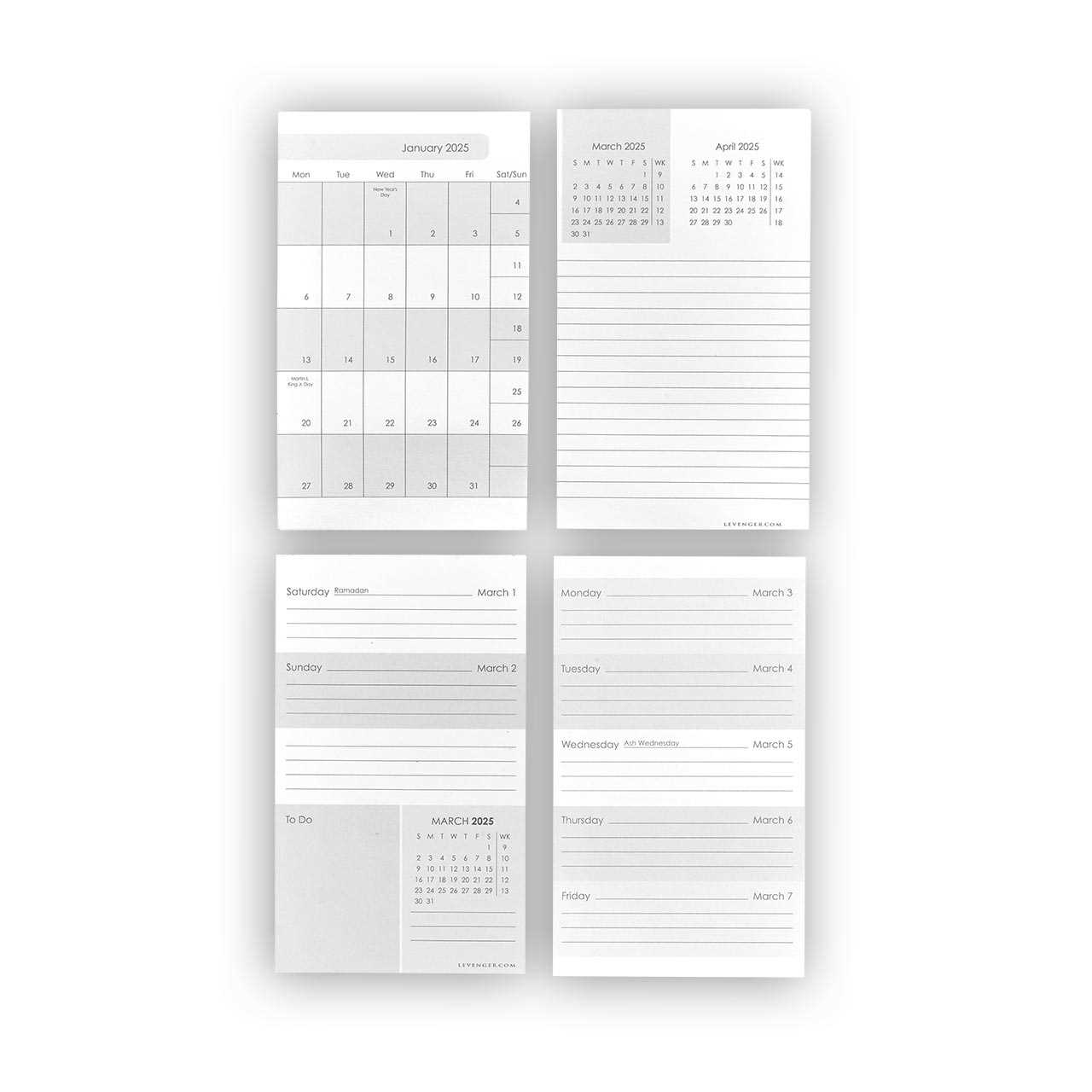 3x5 calendar template