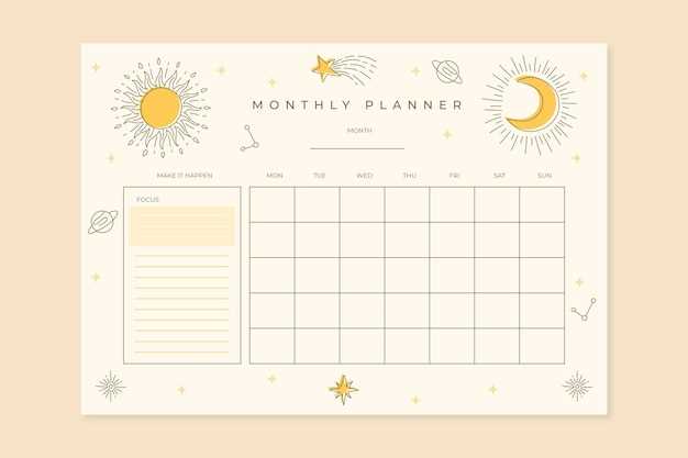 4 month planning calendar template