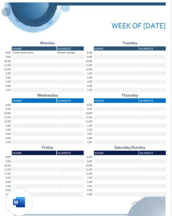 4 month planning calendar template