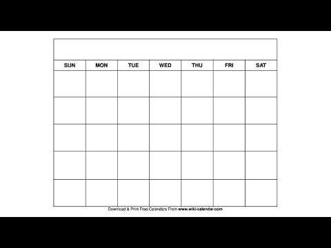 4 month planning calendar template