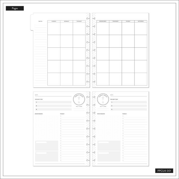 4 month planning calendar template