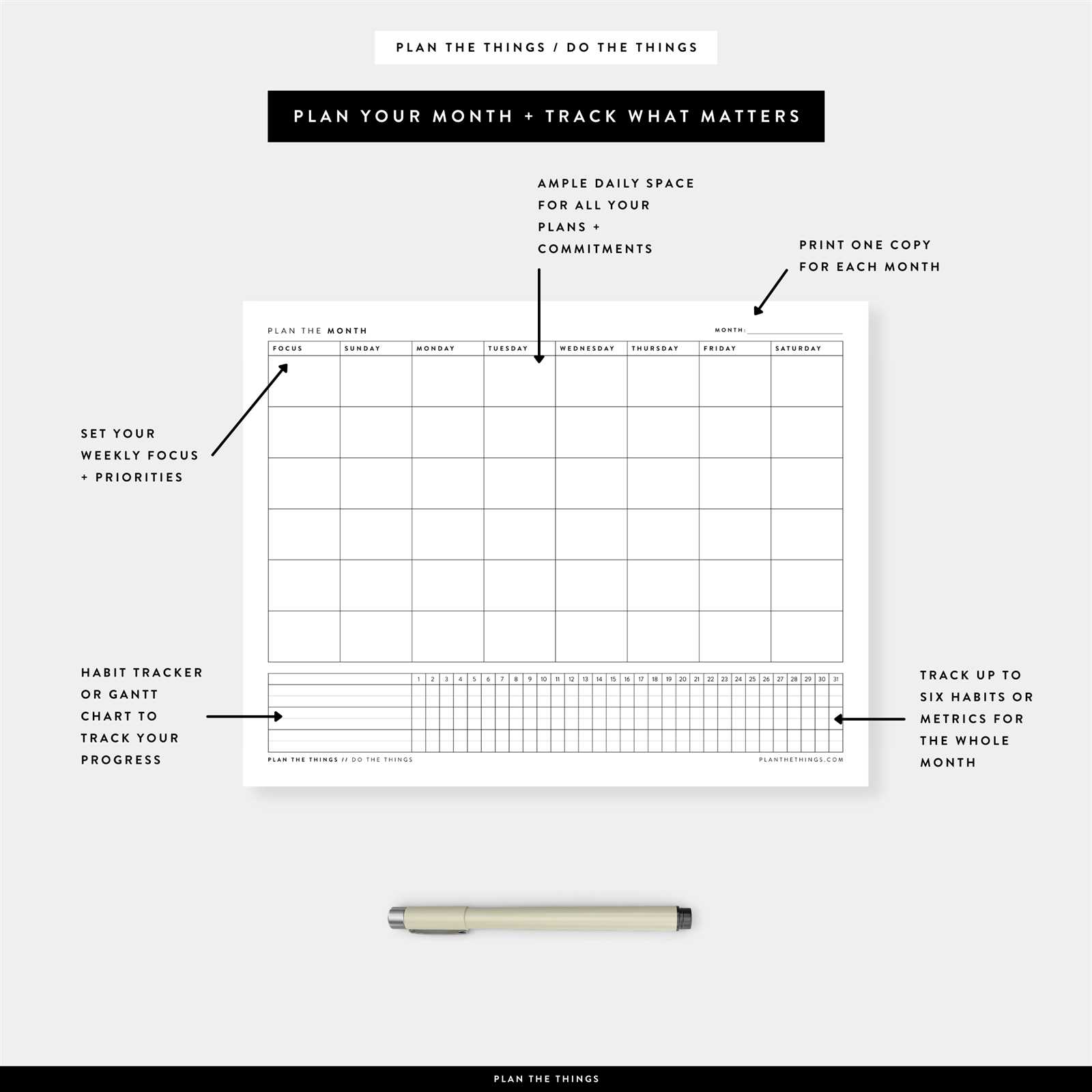 4 month planning calendar template