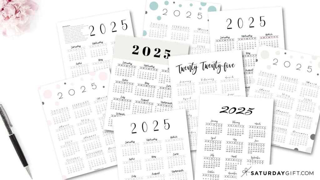 4x6 calendar template 2025