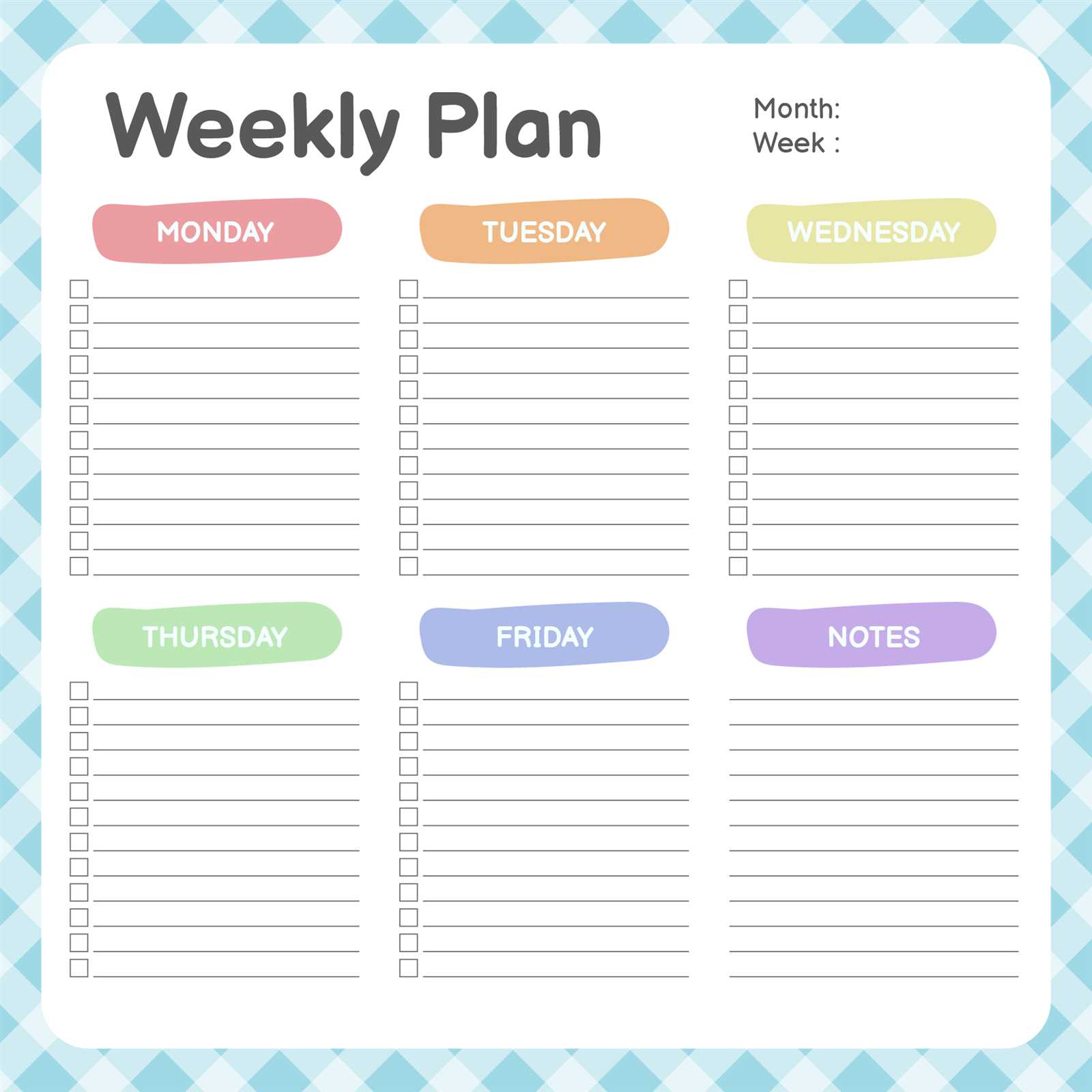 5 day calendar template free