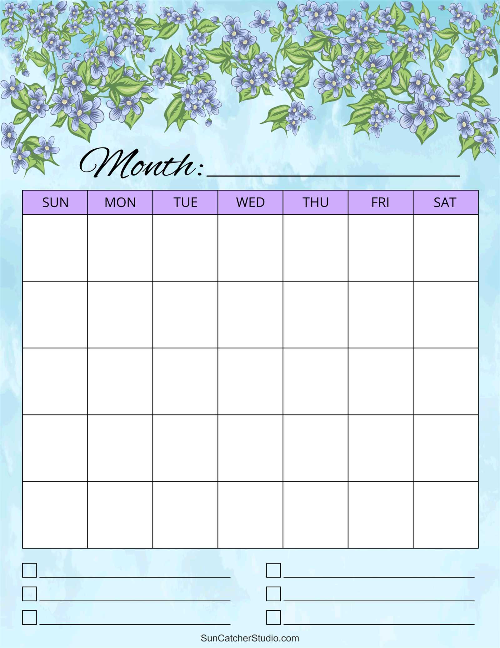 5 month calendar template