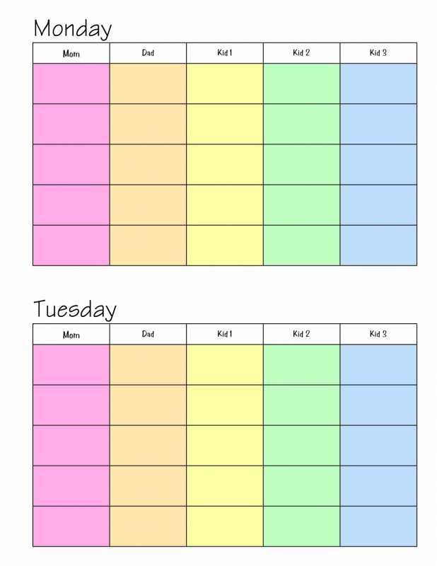 5 week calendar template