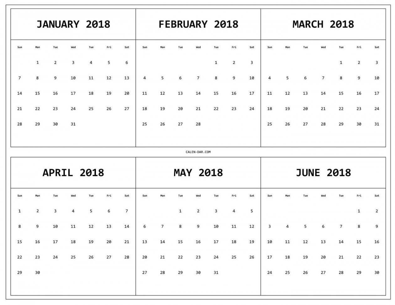 Download a Free 6 Month Calendar Template for Easy Planning