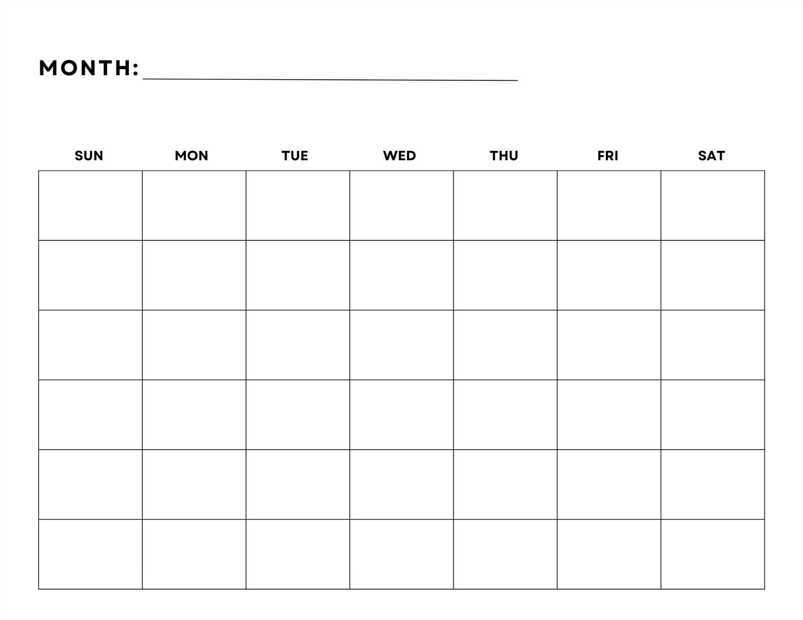 6 week calendar templates free