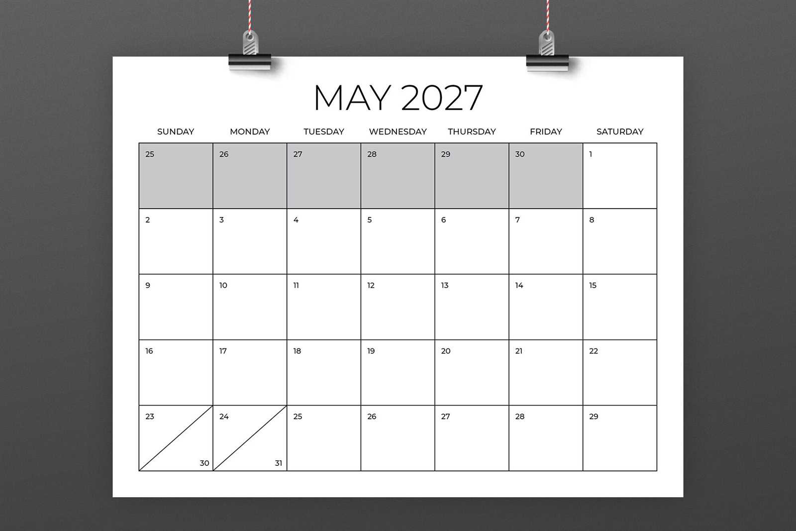 8.5 x 5.5 calendar template free