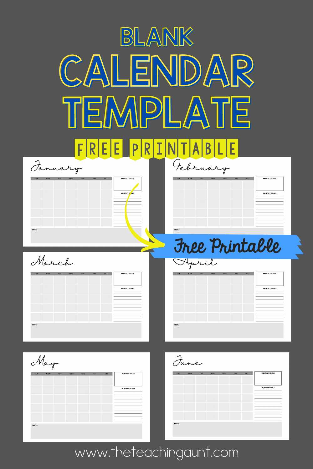 8x11 calendar template