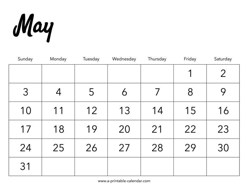 8x11 calendar template