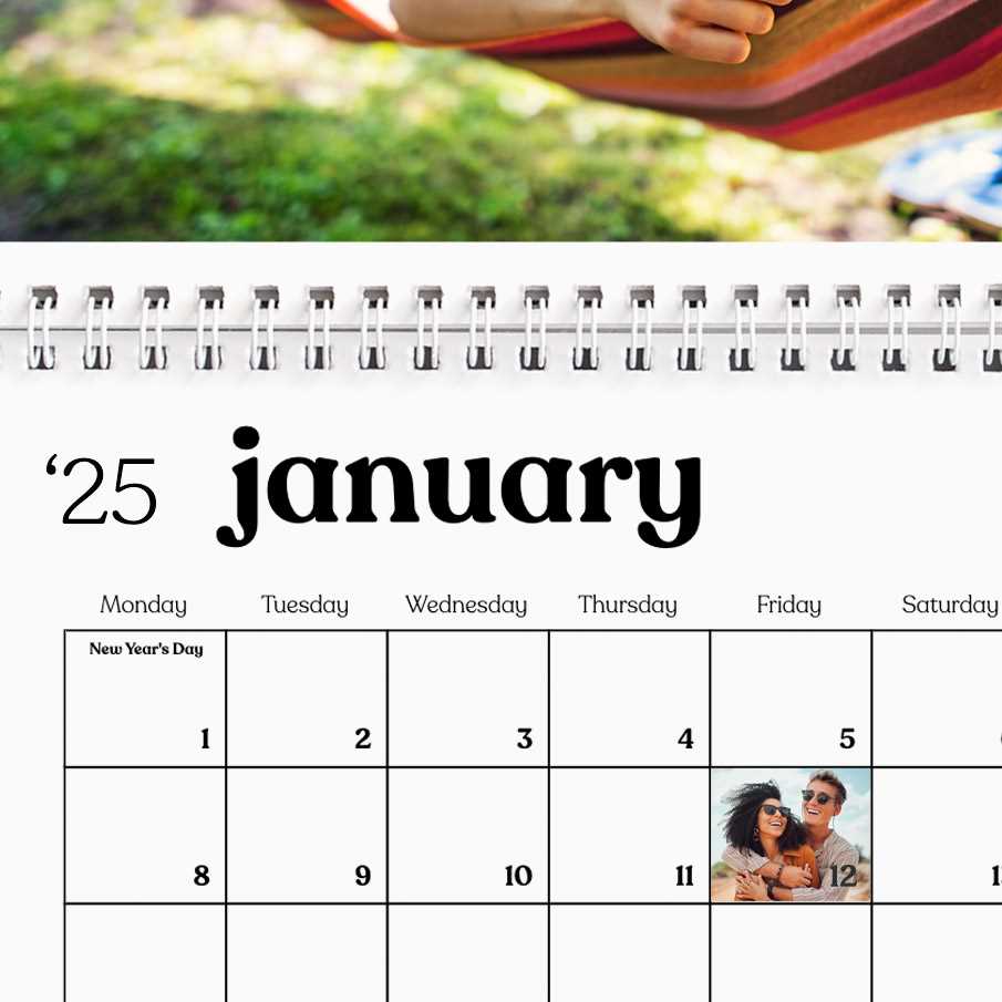 8x11 calendar template