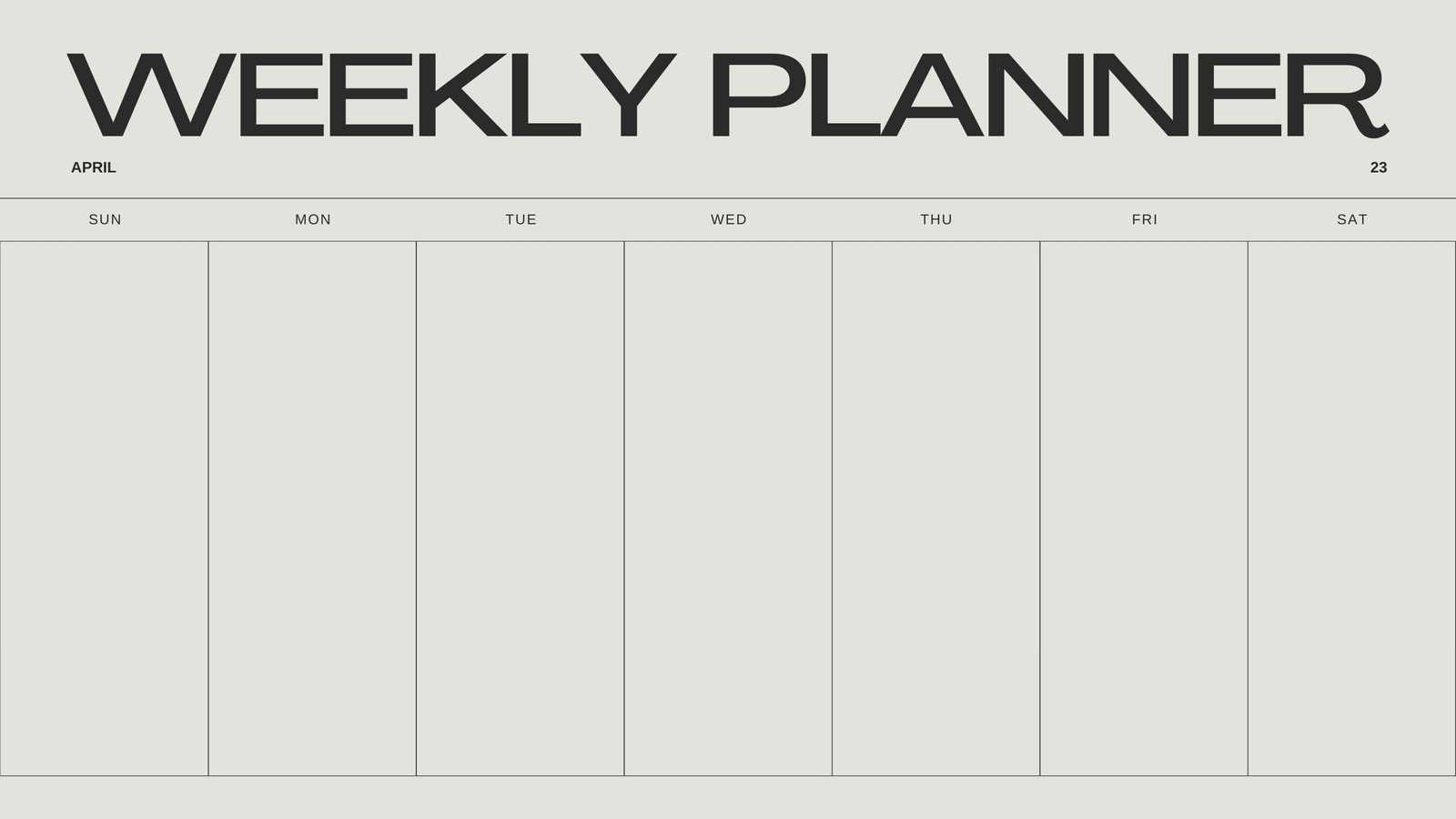 a week at a glance calendar template