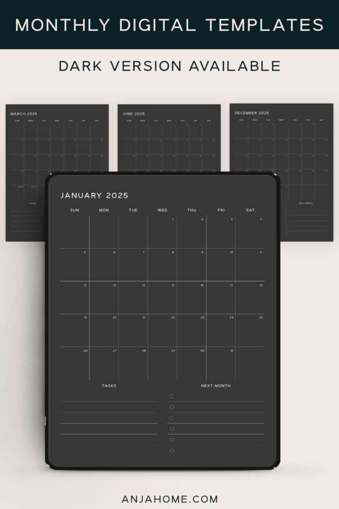 a5 calendar template 2025