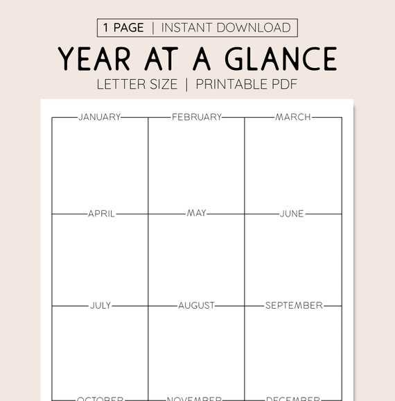 academic year at a glance calendar template