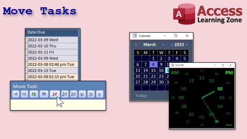 access database calendar template