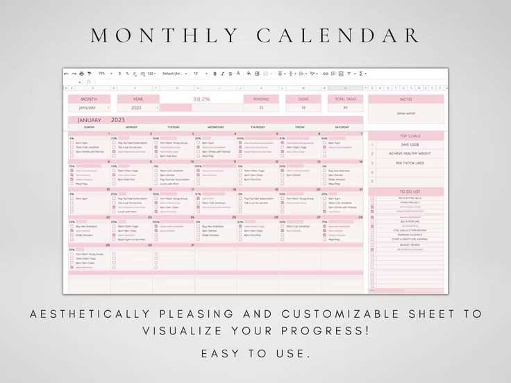 adjustable calendar template 2025