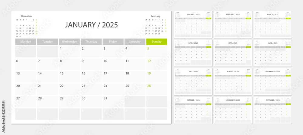 adobe calendar template 2025