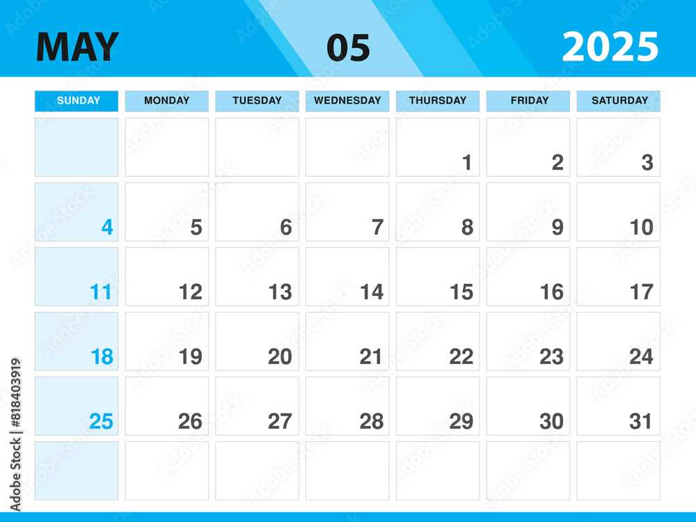 adobe calendar template 2025