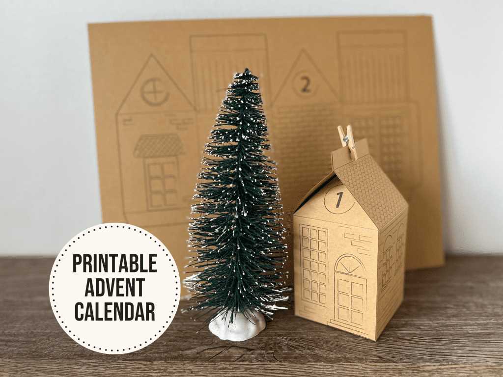 advent calendar house template