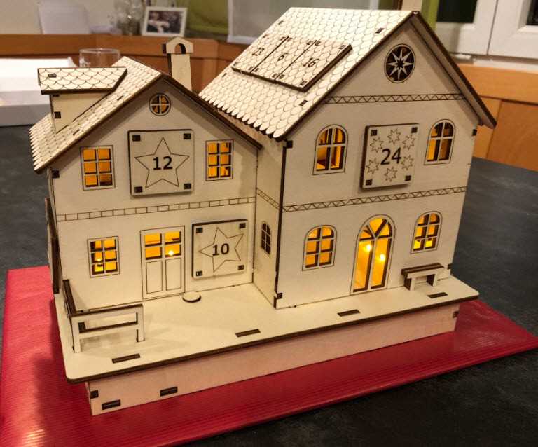 advent calendar house template