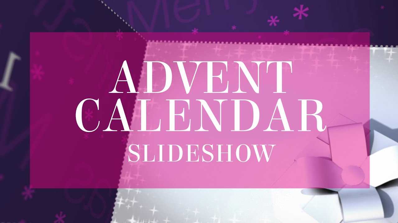 advent calendar video template free