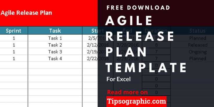 agile release calendar template