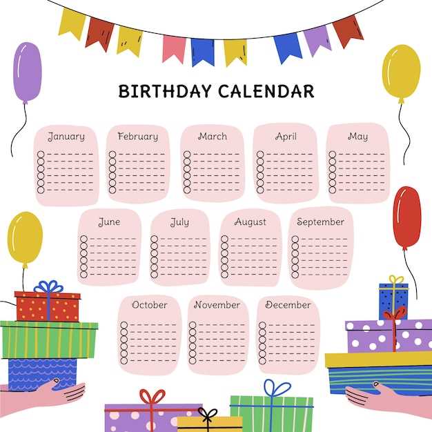 anniversary calendar template