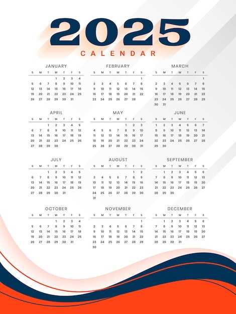 annual calendar 2025 template