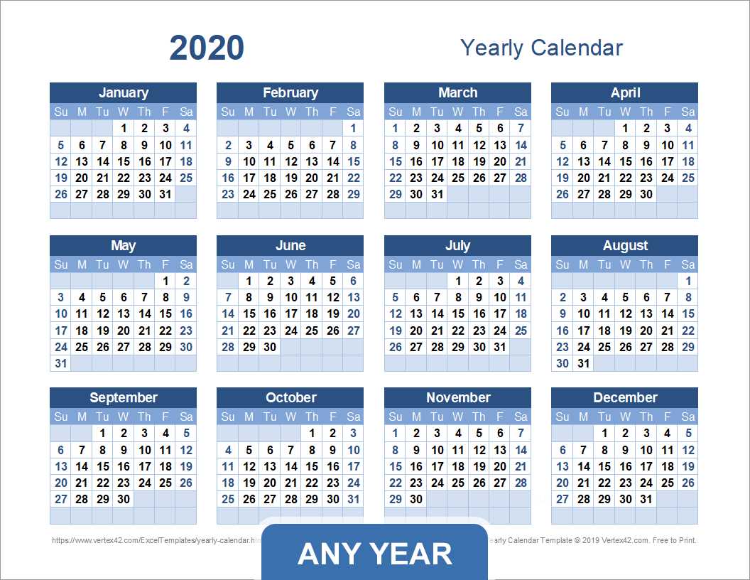 annual calendar templates