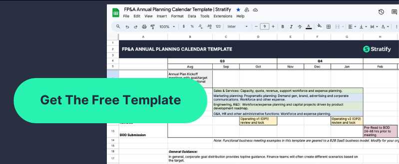 annual project calendar template