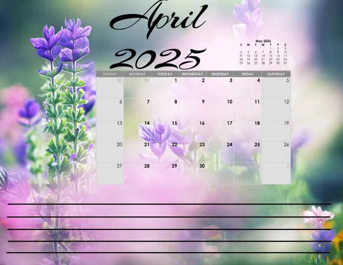 april calendar 2026 template
