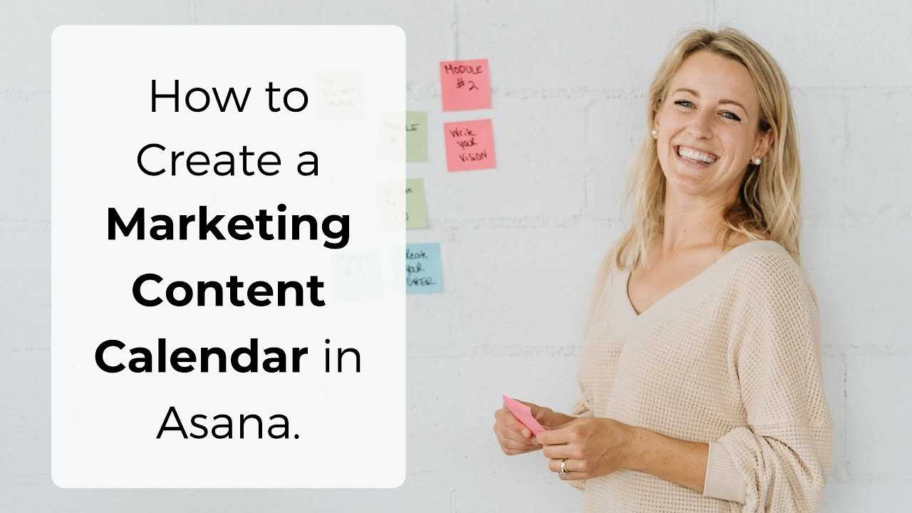 asana social media calendar template