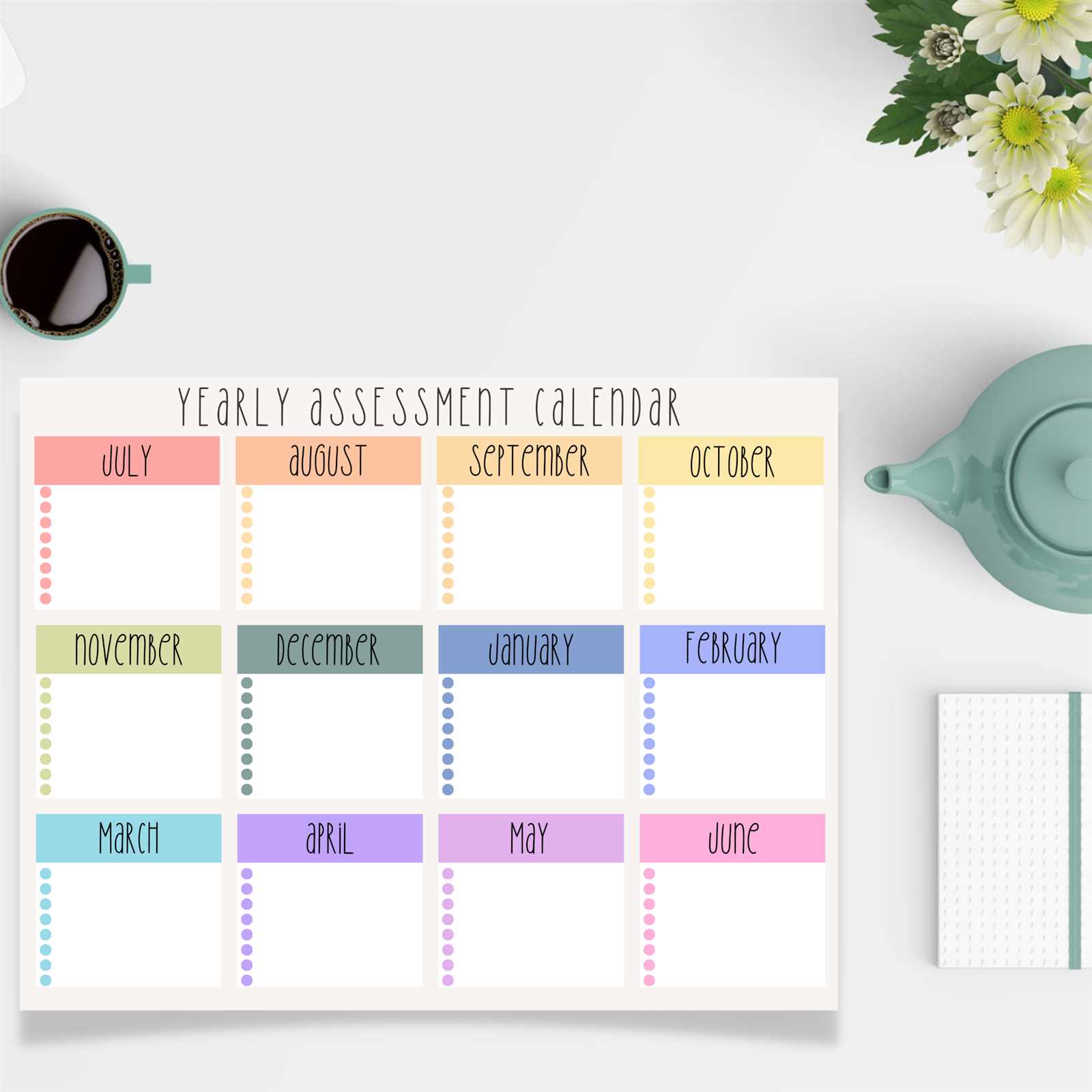 assessment calendar template