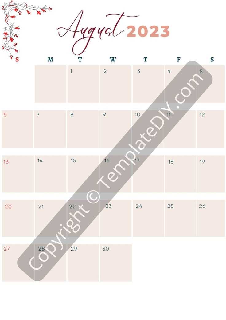 august 2026 calendar template editable