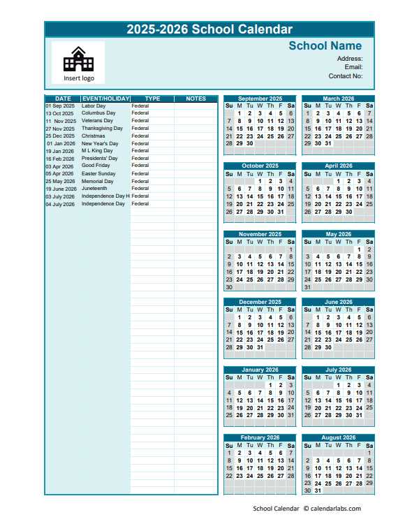 august 2026 calendar template