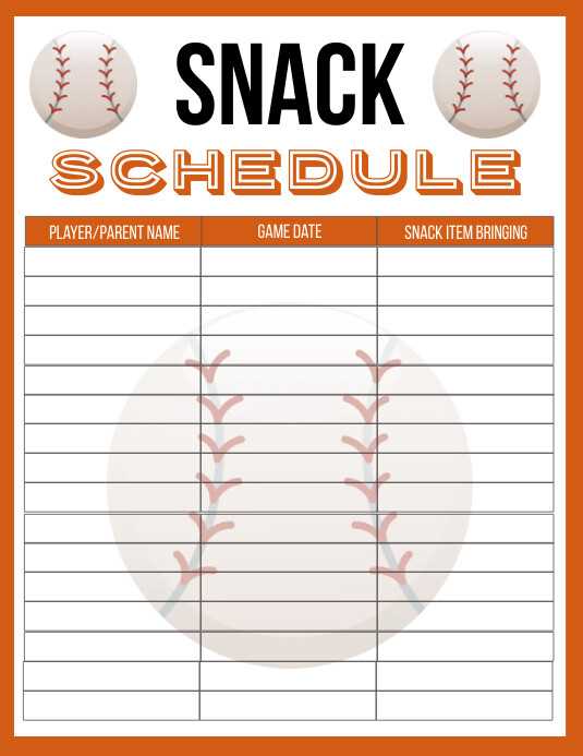 baseball calendar template