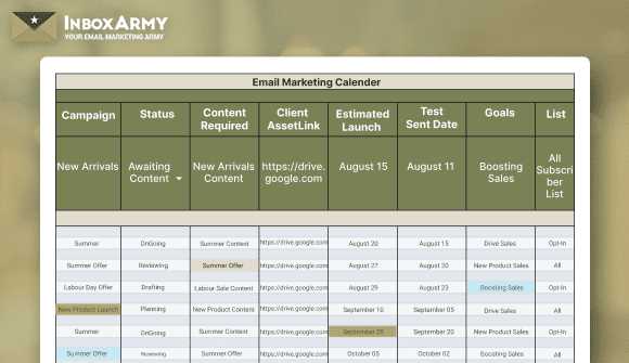 best content marketing calendar template